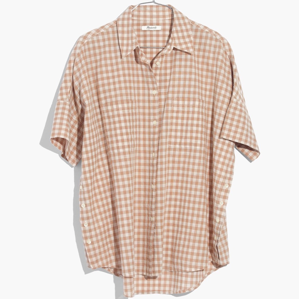 Madewell Courier Side Gingham Top